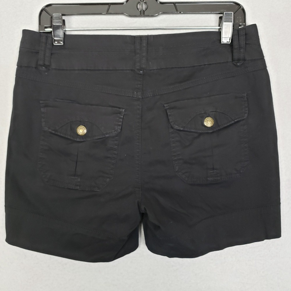 Dakota Blue Black Denim Twill Shorts Flap Pocket Casual Staple Size 8 - Picture 2 of 11